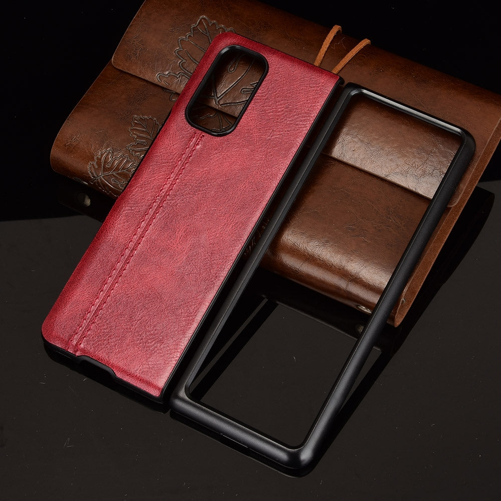 For Xiaomi Mi Mix Fold Shockproof Sewing Cow Skin Texture PC + PU + TPU Case(Red)