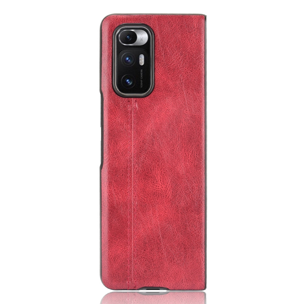 For Xiaomi Mi Mix Fold Shockproof Sewing Cow Skin Texture PC + PU + TPU Case(Red)