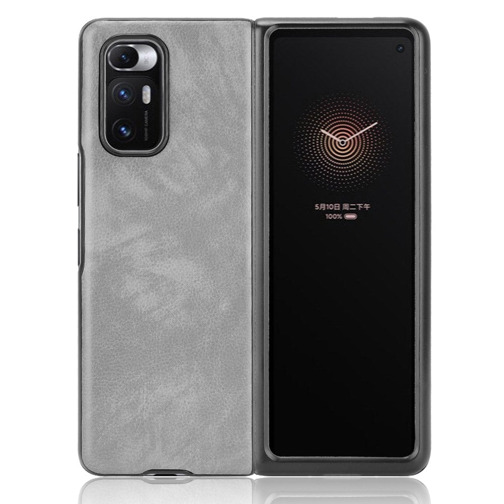 For Xiaomi Mi Mix Fold Shockproof Litchi Texture PC + PU Case(Gray)