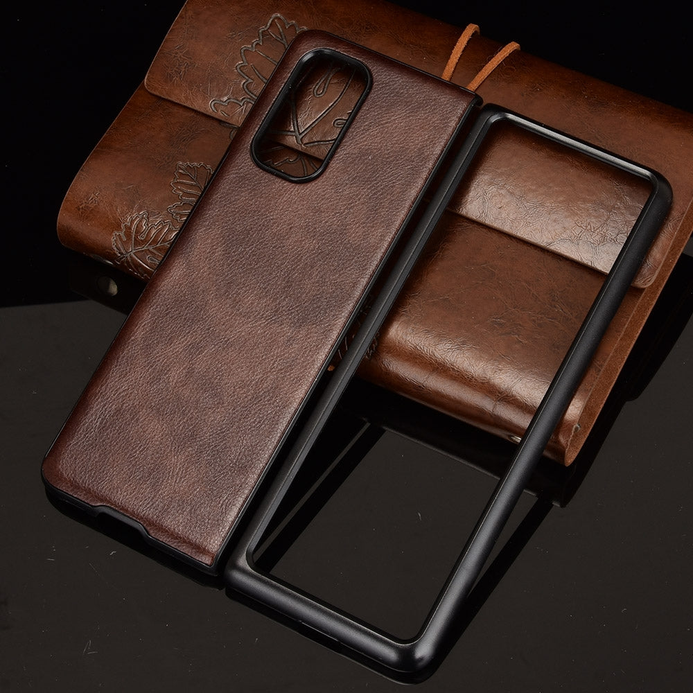 For Xiaomi Mi Mix Fold Shockproof Litchi Texture PC + PU Case(Brown)