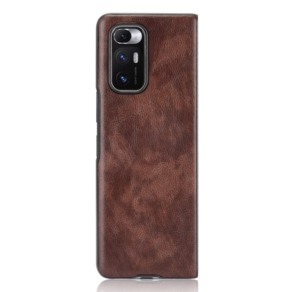 For Xiaomi Mi Mix Fold Shockproof Litchi Texture PC + PU Case(Brown)
