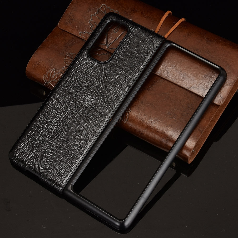 For Xiaomi Mi Mix Fold Shockproof Crocodile Texture PC + PU Case(Black)