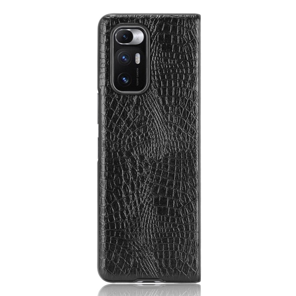 For Xiaomi Mi Mix Fold Shockproof Crocodile Texture PC + PU Case(Black)