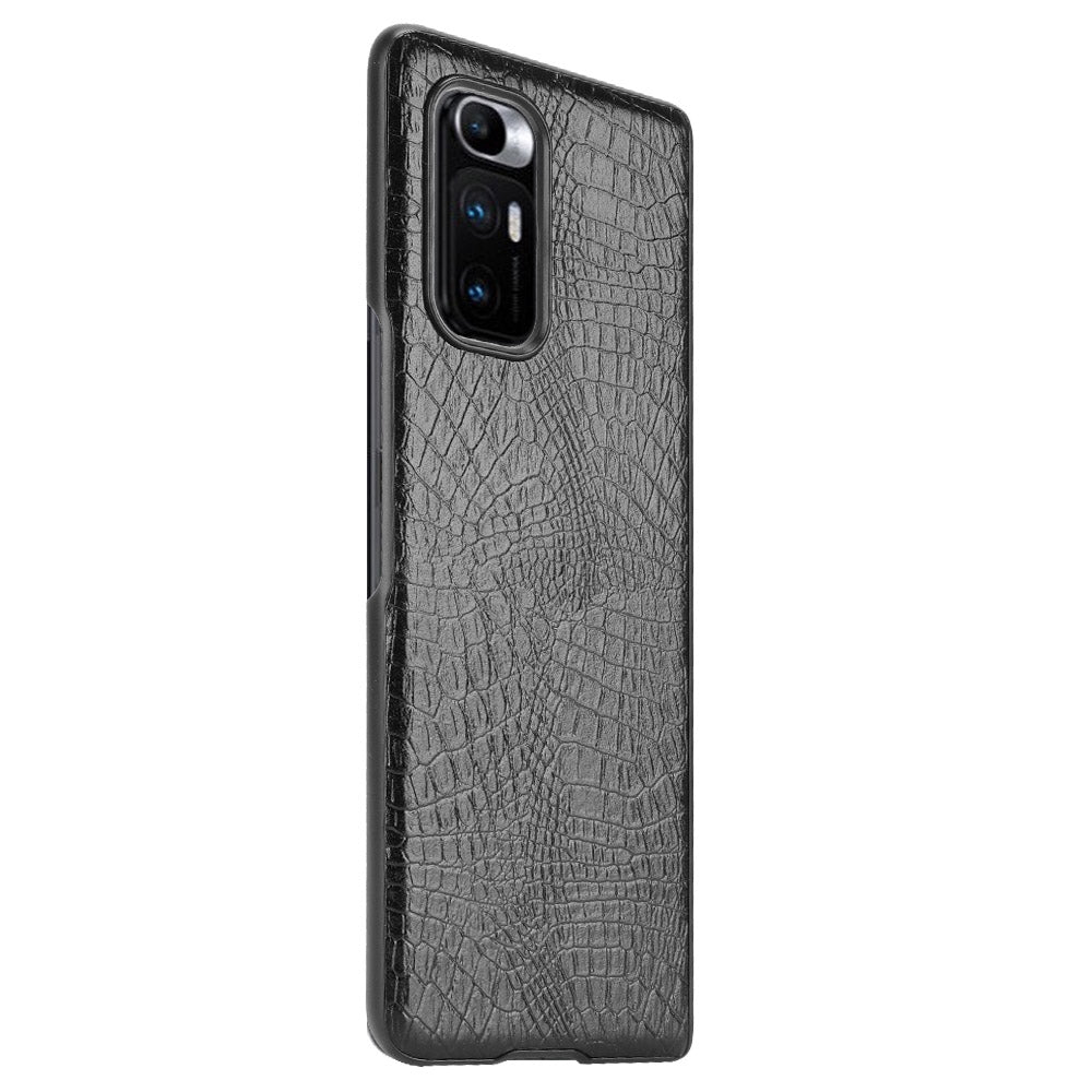 For Xiaomi Mi Mix Fold Shockproof Crocodile Texture PC + PU Case(Black)