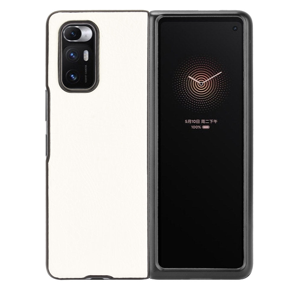 For Xiaomi Mi Mix Fold Shockproof Crocodile Texture PC + PU Case(White)