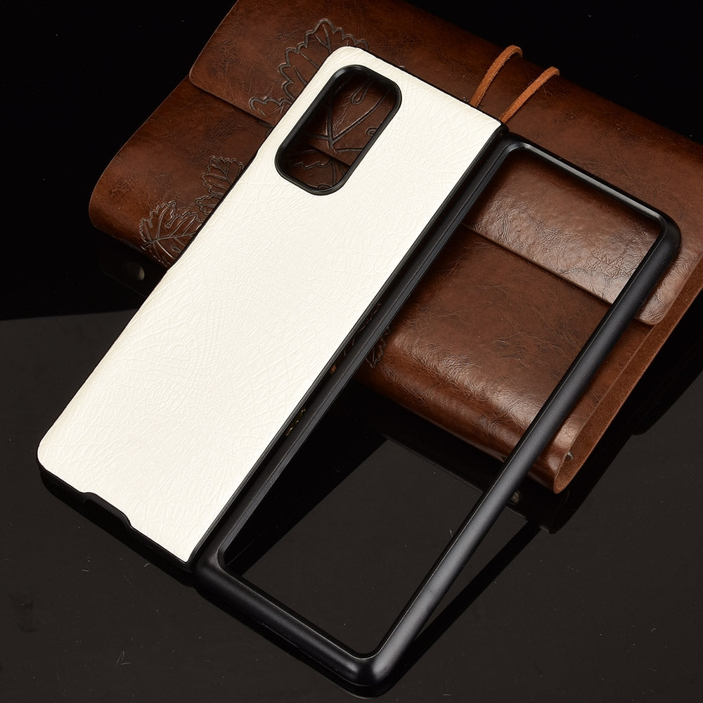 For Xiaomi Mi Mix Fold Shockproof Crocodile Texture PC + PU Case(White)