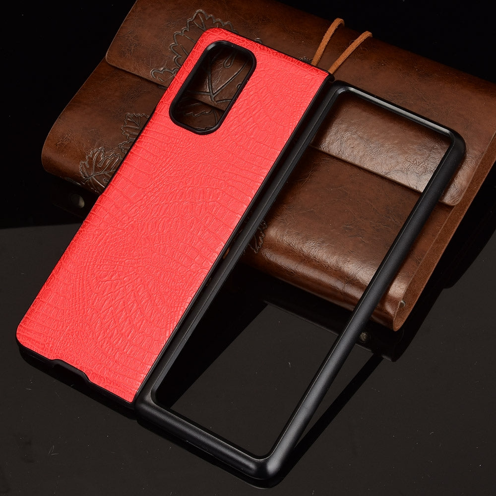 For Xiaomi Mi Mix Fold Shockproof Crocodile Texture PC + PU Case(Red)