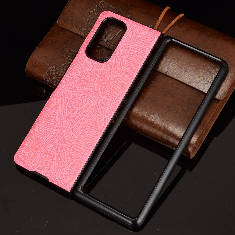 For Xiaomi Mi Mix Fold Shockproof Crocodile Texture PC + PU Case(Pink)