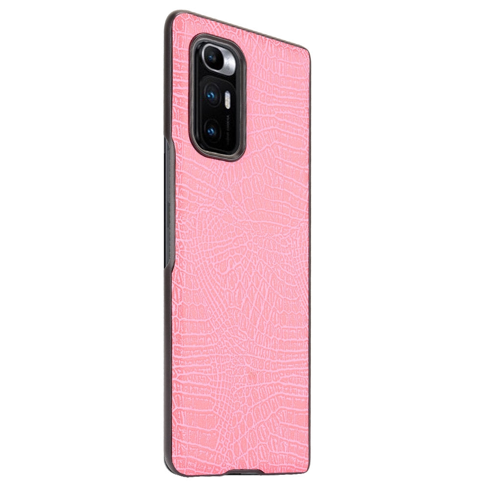 For Xiaomi Mi Mix Fold Shockproof Crocodile Texture PC + PU Case(Pink)