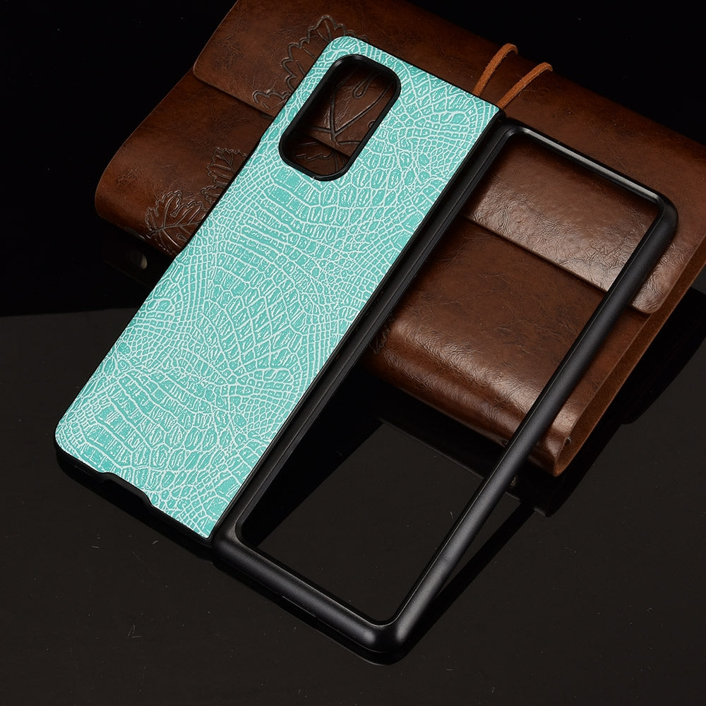For Xiaomi Mi Mix Fold Shockproof Crocodile Texture PC + PU Case(Light Green)