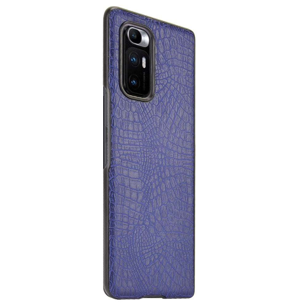 For Xiaomi Mi Mix Fold Shockproof Crocodile Texture PC + PU Case(Blue)