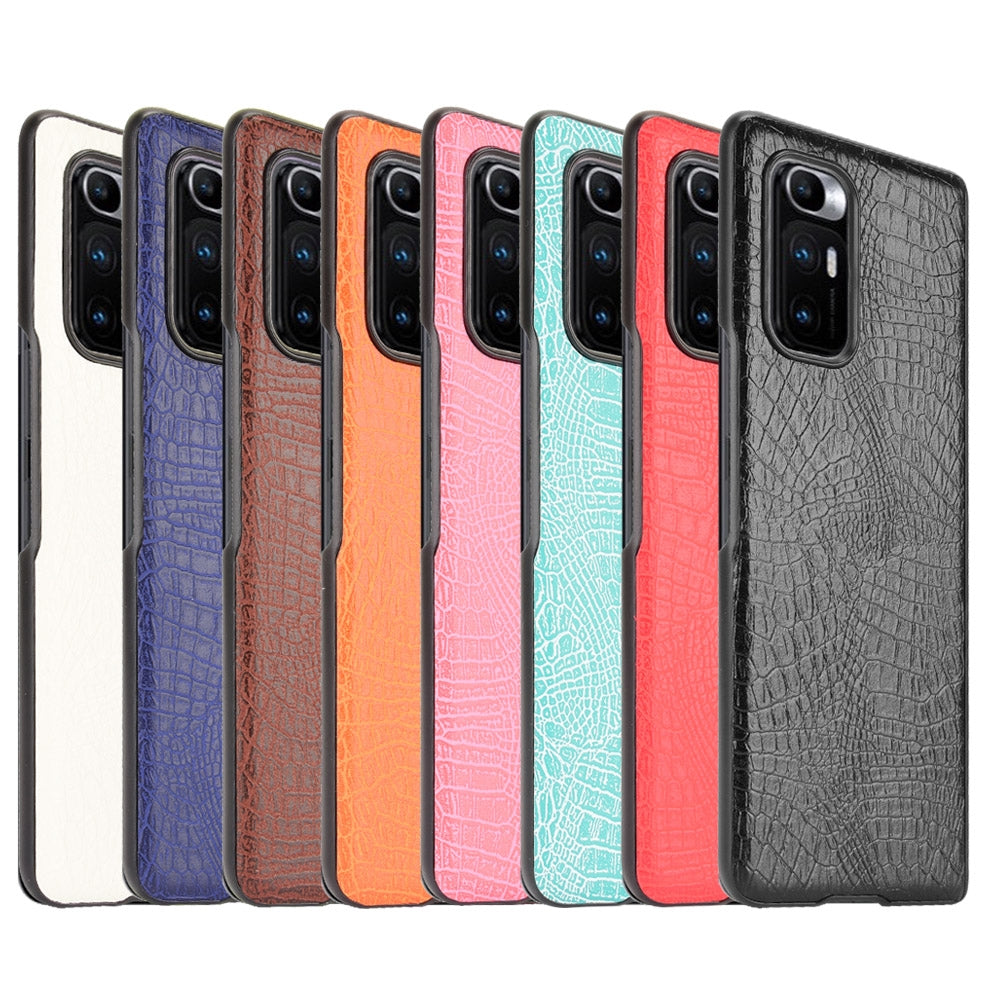 For Xiaomi Mi Mix Fold Shockproof Crocodile Texture PC + PU Case(Blue)