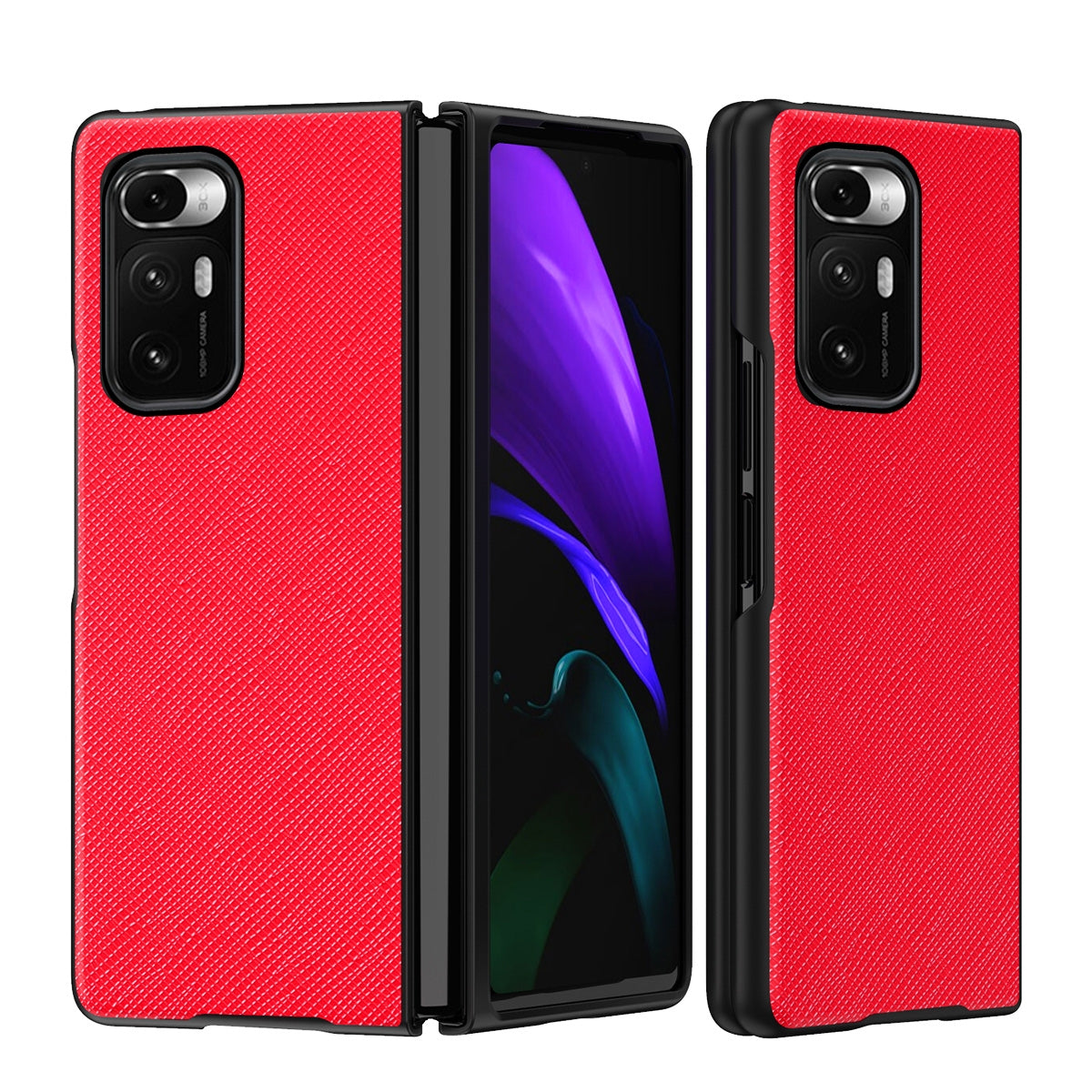 For Xiaomi Mi Mix Fold Foldable Protective Case, Pattern:Cross Pattern(Red)