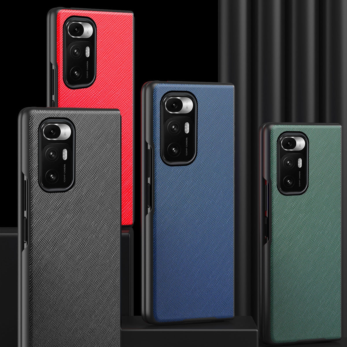 For Xiaomi Mi Mix Fold Foldable Protective Case, Pattern:Cross Pattern(Green)