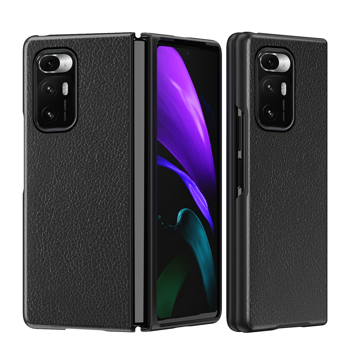 For Xiaomi Mi Mix Fold Foldable Protective Case, Pattern:Lychee Pattern(Black)
