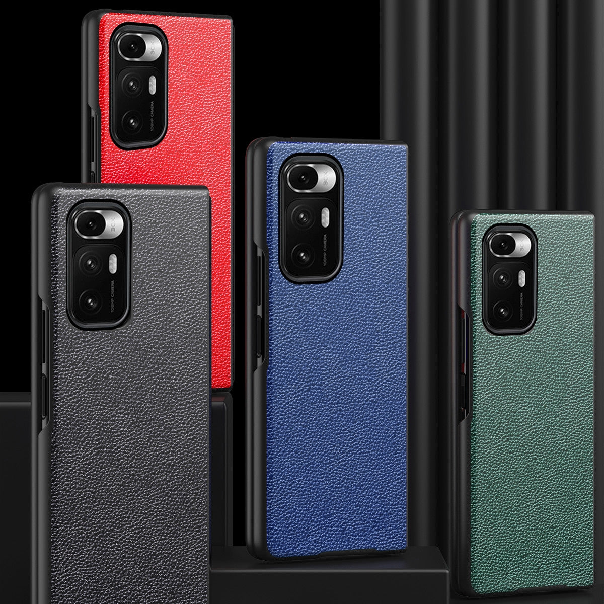 For Xiaomi Mi Mix Fold Foldable Protective Case, Pattern:Lychee Pattern(Green)