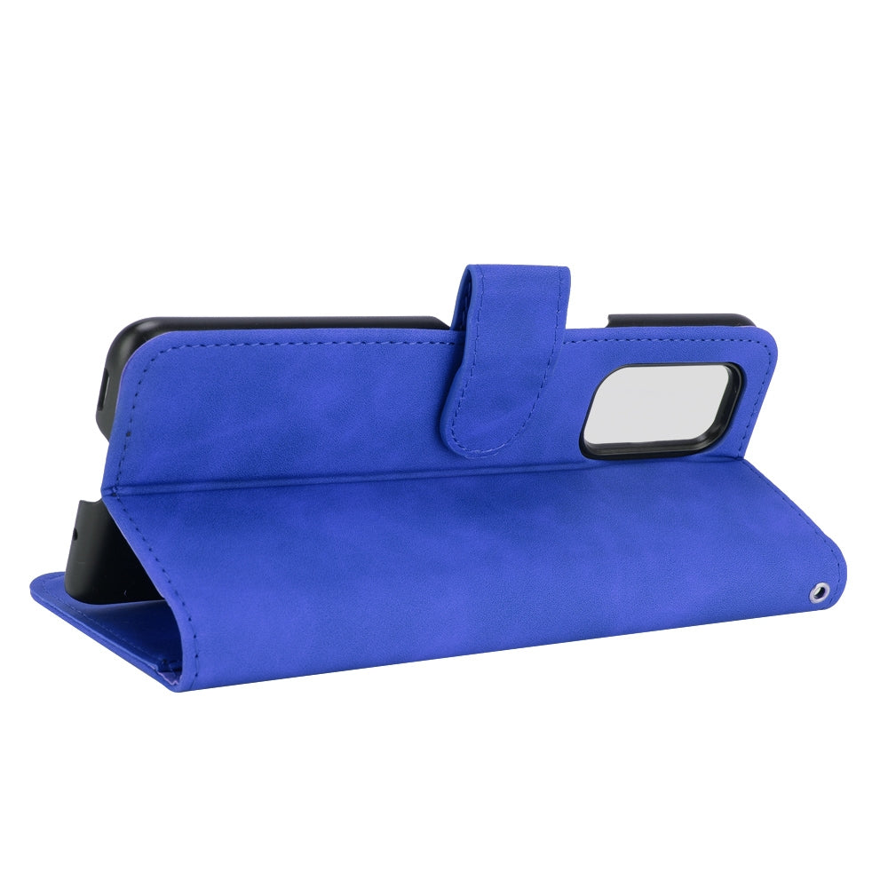 For Xiaomi Mi Mix Fold Solid Color Skin Feel Magnetic Buckle Horizontal Flip Calf Texture PU Leather Case with Holder & Card Slots & Wallet(Blue)