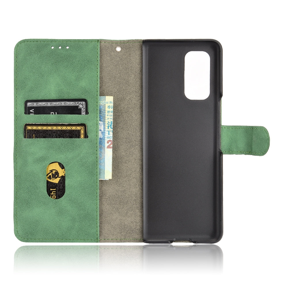 For Xiaomi Mi Mix Fold Solid Color Skin Feel Magnetic Buckle Horizontal Flip Calf Texture PU Leather Case with Holder & Card Slots & Wallet(Green)