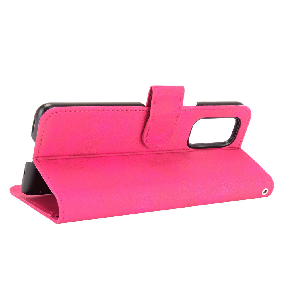 For Xiaomi Mi Mix Fold Solid Color Skin Feel Magnetic Buckle Horizontal Flip Calf Texture PU Leather Case with Holder & Card Slots & Wallet(Rose Gold)