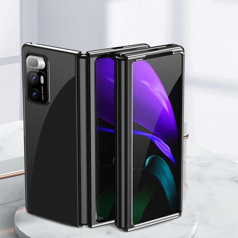 For Xiaomi Mi Mix Fold Ultra-thin Electroplated Transparent Folding Case(Black)