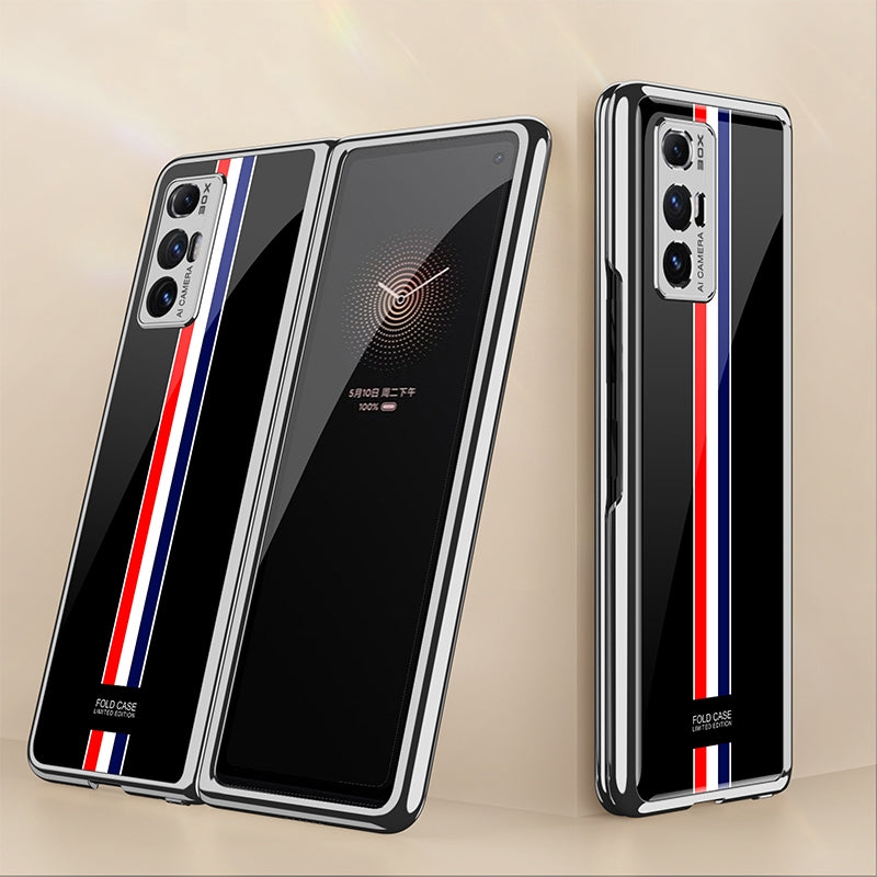 For Xiaomi Mi Mix Fold GKK Electroplating Painted Glass Phone Case(Black)