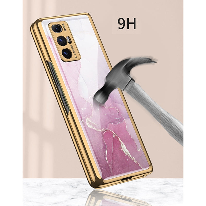 For Xiaomi Mi Mix Fold GKK Electroplating Painted Glass Phone Case(Lake Blue)