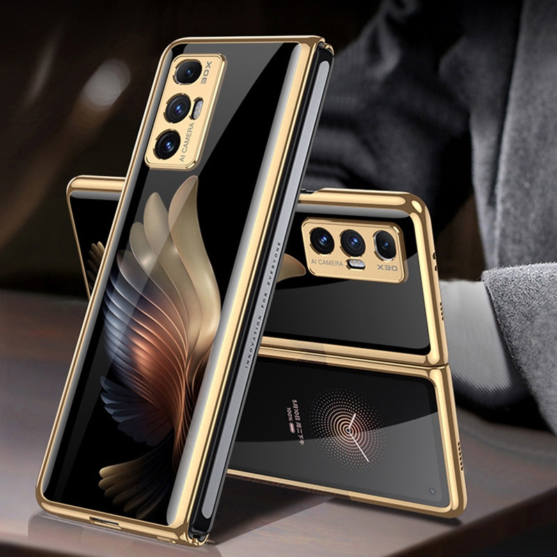 For Xiaomi Mi Mix Fold GKK Electroplating Painted Glass Phone Case(Golden Wings)