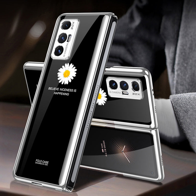 For Xiaomi Mi Mix Fold GKK Electroplating Painted Glass Phone Case(Daisy)