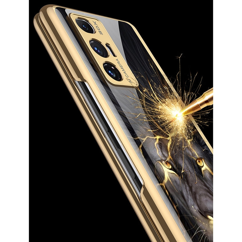 For Xiaomi Mi Mix Fold GKK Electroplating Painted Glass Phone Case(Heart A)