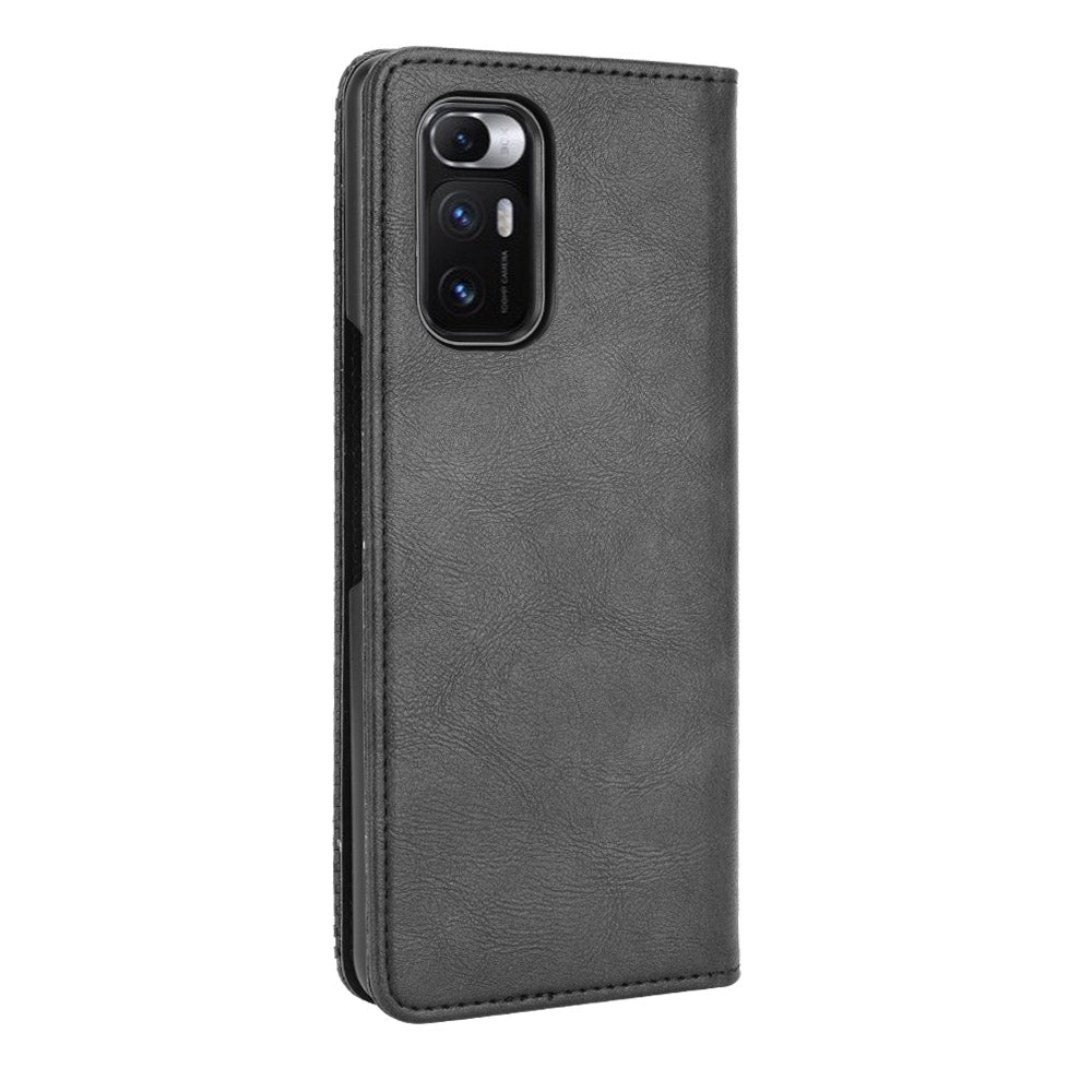 For Xiaomi Mi Mix Fold Magnetic Buckle Retro Crazy Horse Texture Horizontal Flip Leather Case with Holder & Card Slots & Photo Frame(Black)
