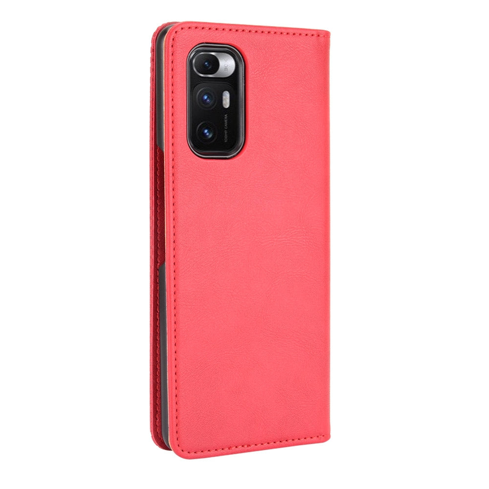 For Xiaomi Mi Mix Fold Magnetic Buckle Retro Crazy Horse Texture Horizontal Flip Leather Case with Holder & Card Slots & Photo Frame(Red)