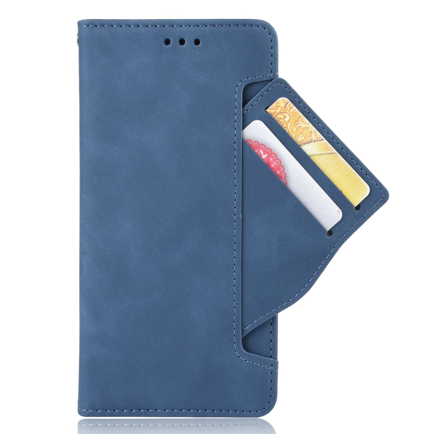 For Xiaomi Mi Mix Fold Skin Feel Calf Pattern Horizontal Flip Leather Case with Holder & Card Slots & Photo Frame(Blue)
