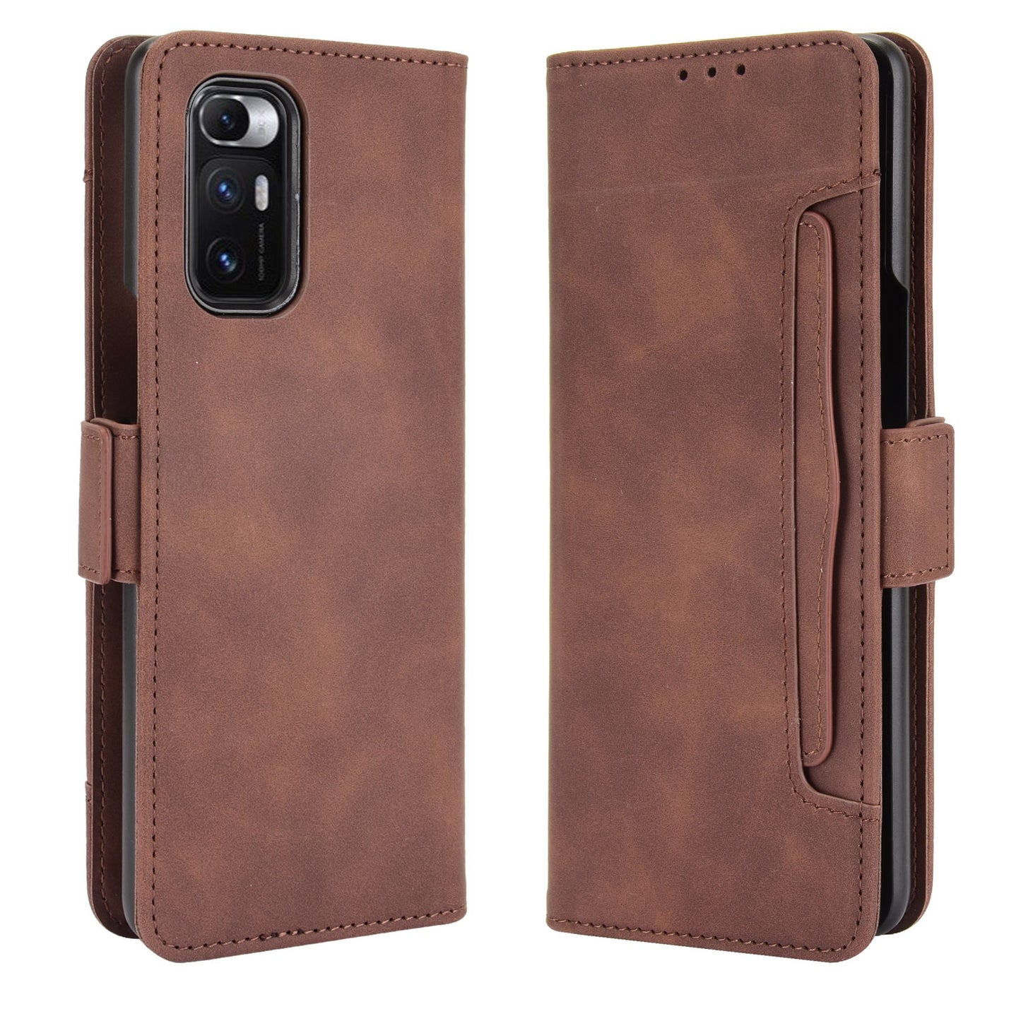 For Xiaomi Mi Mix Fold Skin Feel Calf Pattern Horizontal Flip Leather Case with Holder & Card Slots & Photo Frame(Brown)