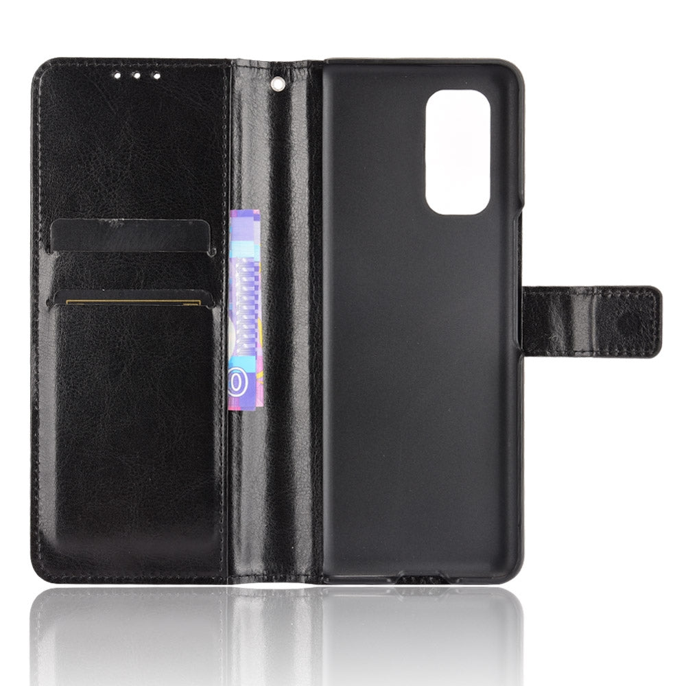 For Xiaomi Mi Mix Fold Crazy Horse Texture Horizontal Flip Leather Case with Holder & Card Slots & Lanyard(Black)