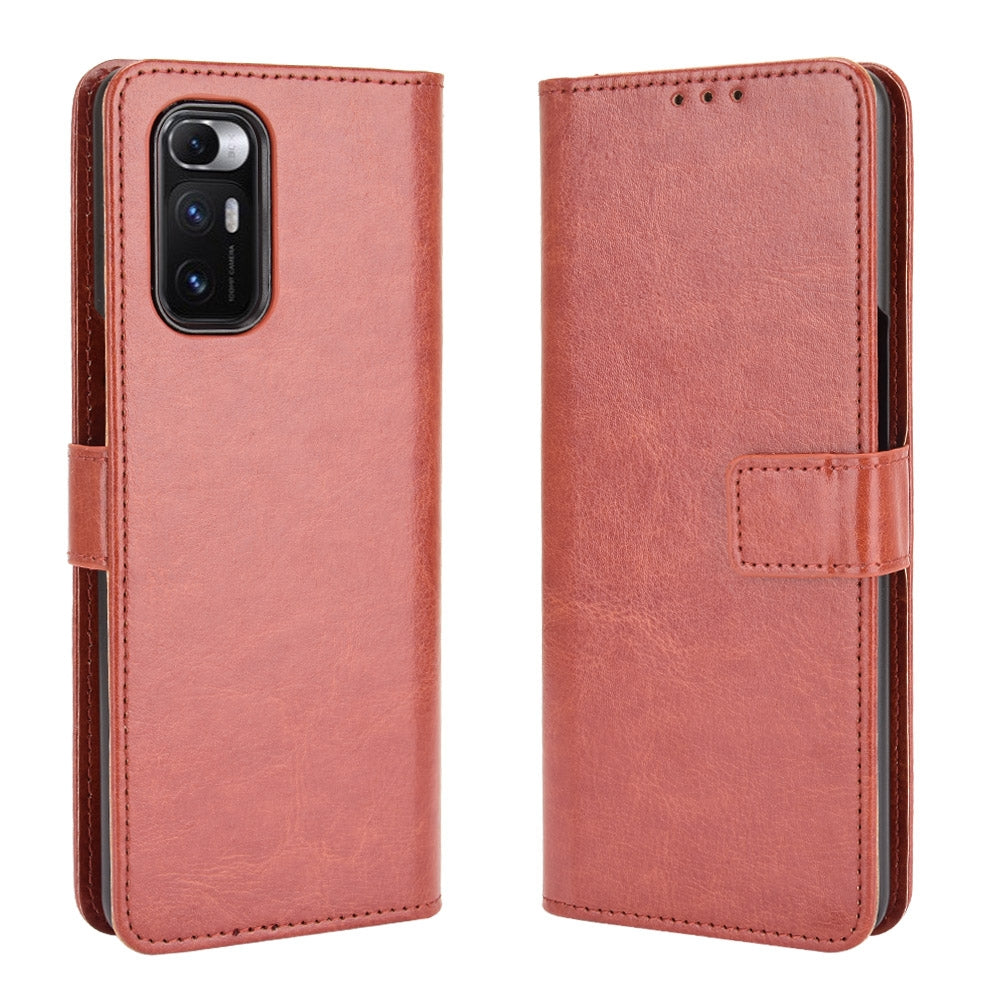 For Xiaomi Mi Mix Fold Crazy Horse Texture Horizontal Flip Leather Case with Holder & Card Slots & Lanyard(Brown)