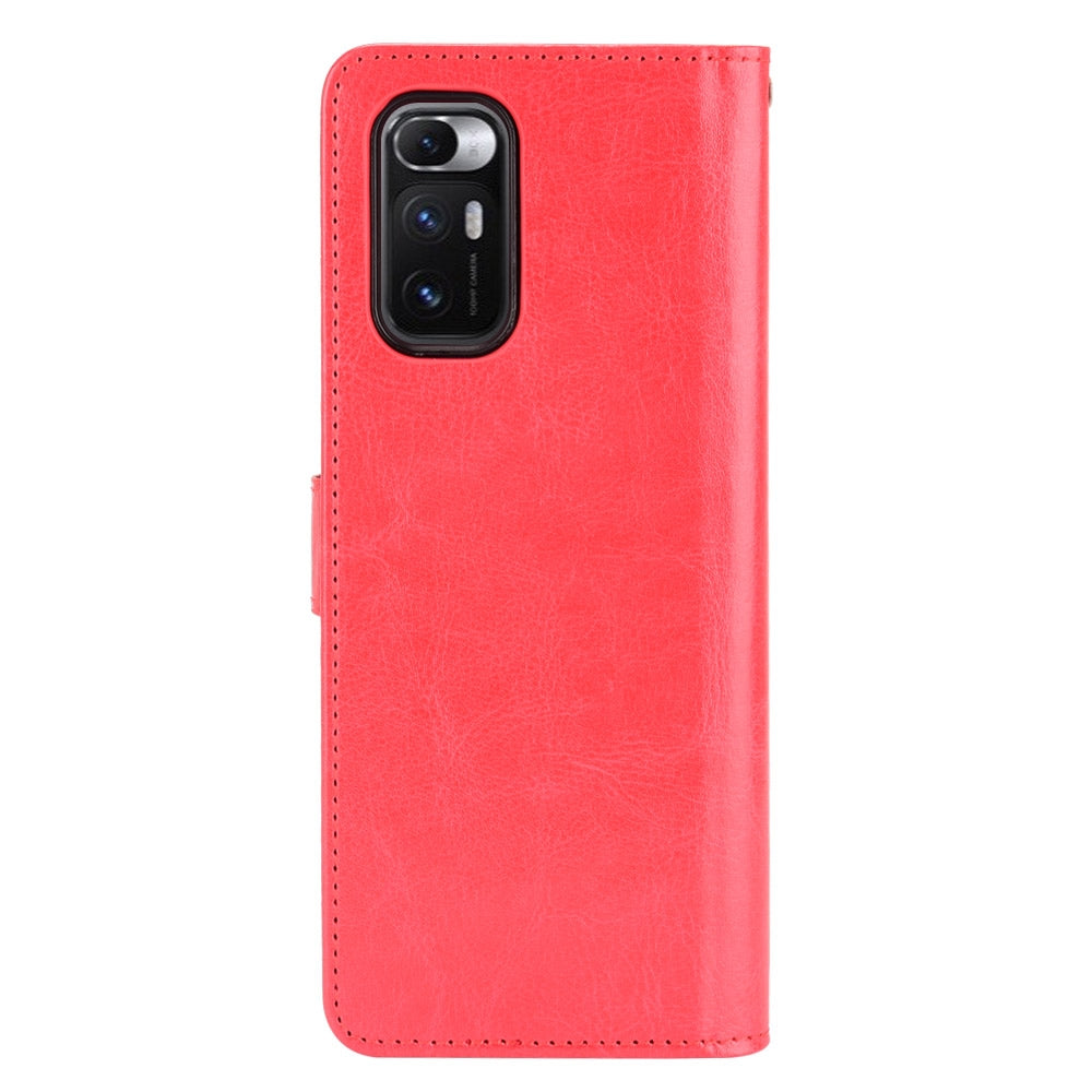 For Xiaomi Mi Mix Fold Crazy Horse Texture Horizontal Flip Leather Case with Holder & Card Slots & Lanyard(Red)
