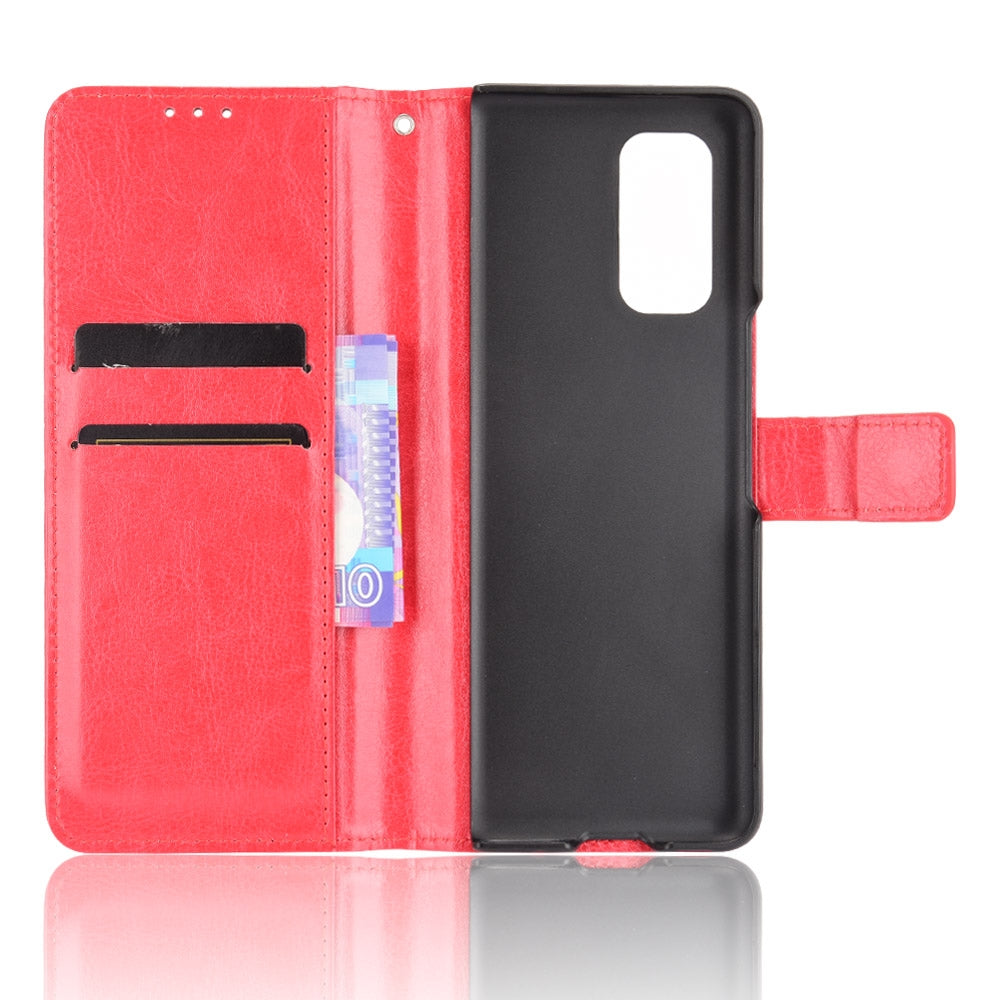 For Xiaomi Mi Mix Fold Crazy Horse Texture Horizontal Flip Leather Case with Holder & Card Slots & Lanyard(Red)