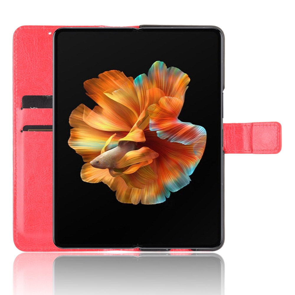 For Xiaomi Mi Mix Fold Crazy Horse Texture Horizontal Flip Leather Case with Holder & Card Slots & Lanyard(Red)