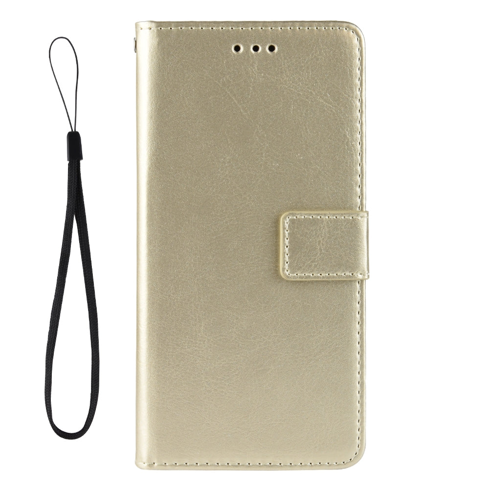For Xiaomi Mi Mix Fold Crazy Horse Texture Horizontal Flip Leather Case with Holder & Card Slots & Lanyard(Gold)