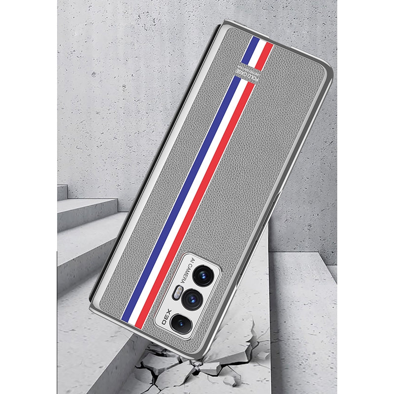 For Xiaomi Mi Mix Fold GKK Foldable Plating Leather + Glass Full Coverage Case(Mysterious Black)