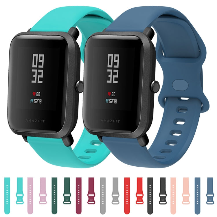 For Amazfit GTS 2e Butterfly Buckle Silicone Replacement Strap Watchband, 20mm, 22mm