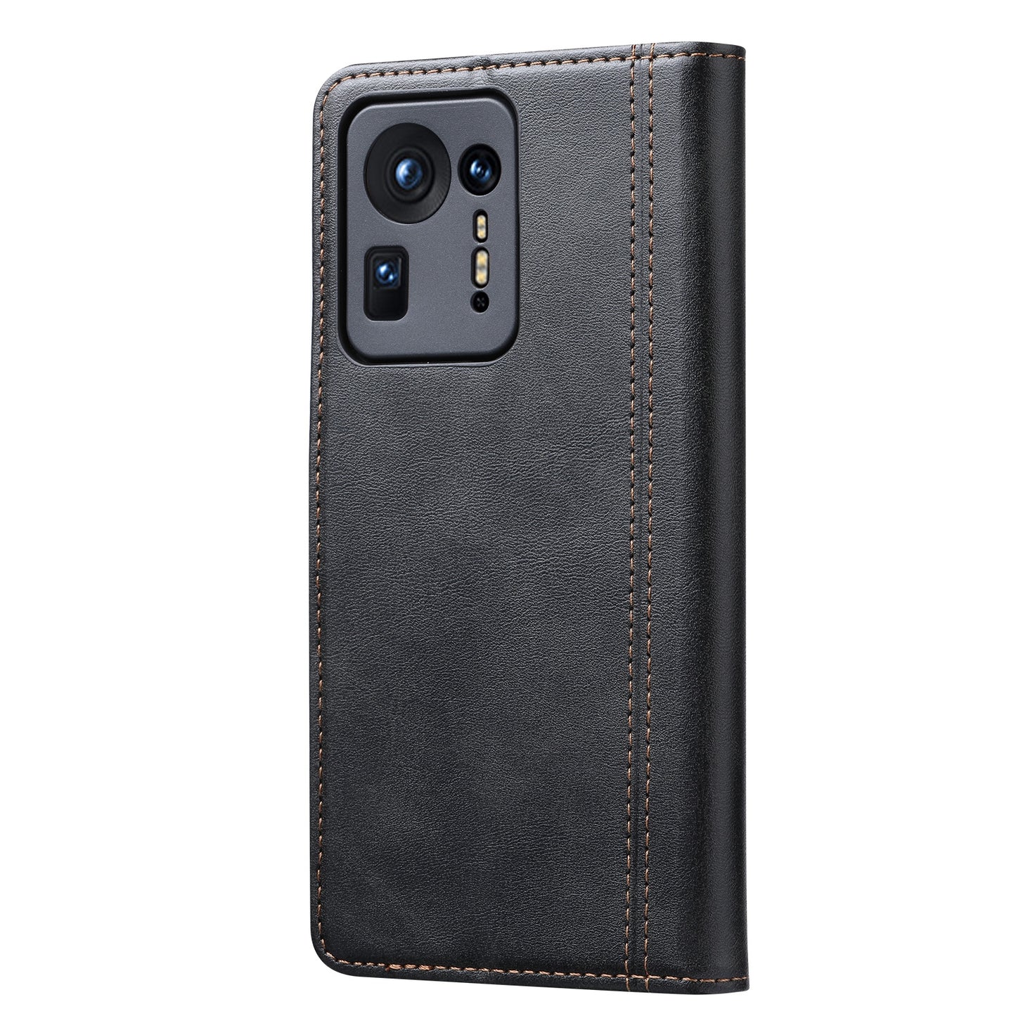 For Xiaomi Mi Mix 4 Calf Texture Double Fold Clasp Horizontal Flip Leather Case with Photo Frame & Holder & Card Slots & Wallet(Black)