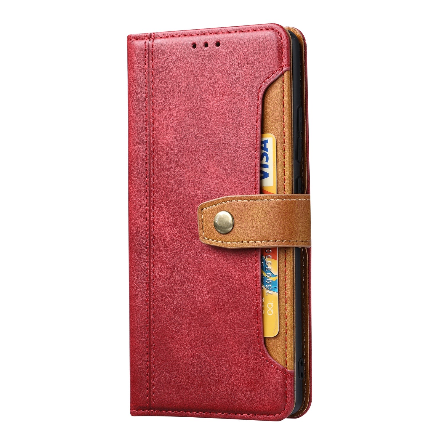 For Xiaomi Mi Mix 4 Calf Texture Double Fold Clasp Horizontal Flip Leather Case with Photo Frame & Holder & Card Slots & Wallet(Red)