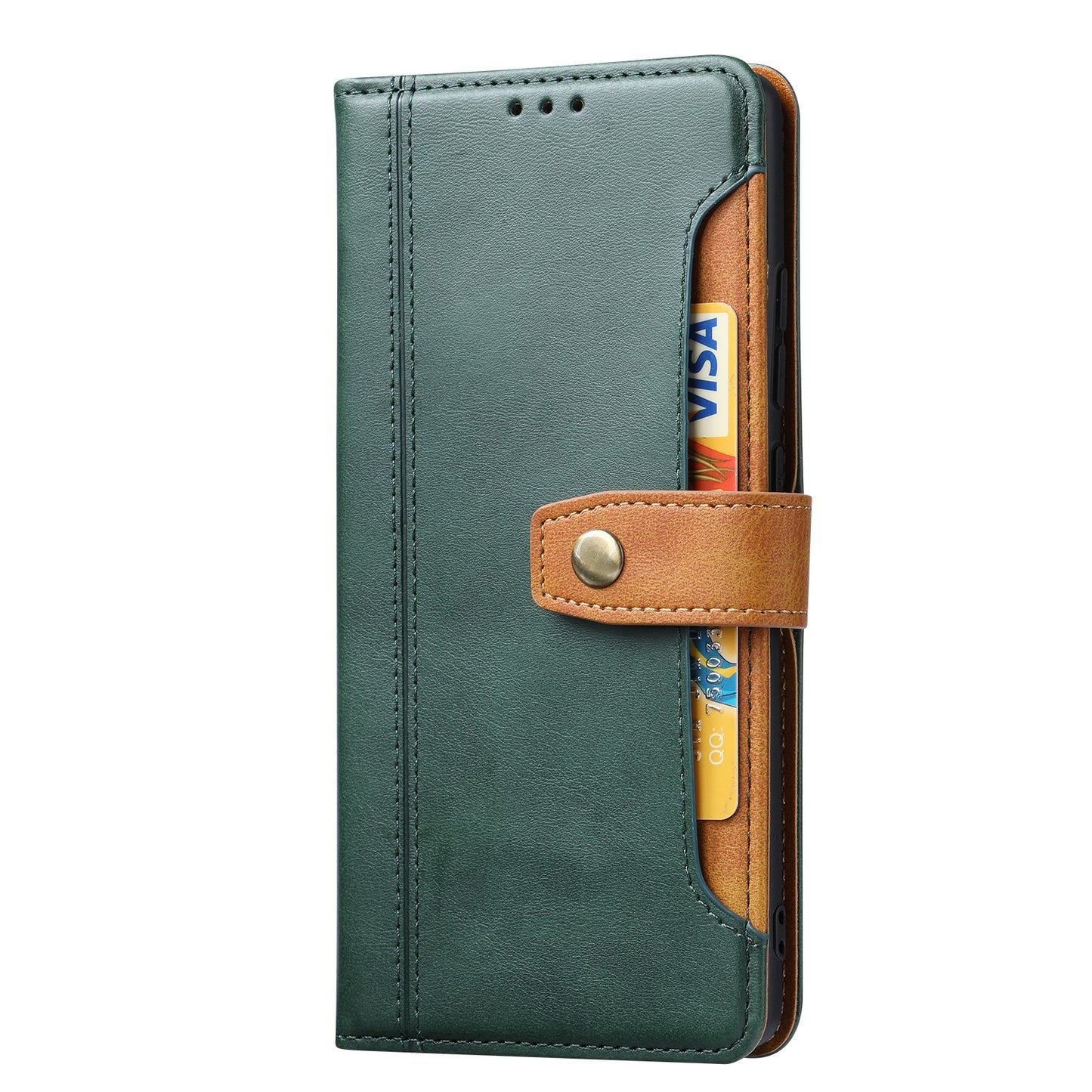 For Xiaomi Mi Mix 4 Calf Texture Double Fold Clasp Horizontal Flip Leather Case with Photo Frame & Holder & Card Slots & Wallet(Green)