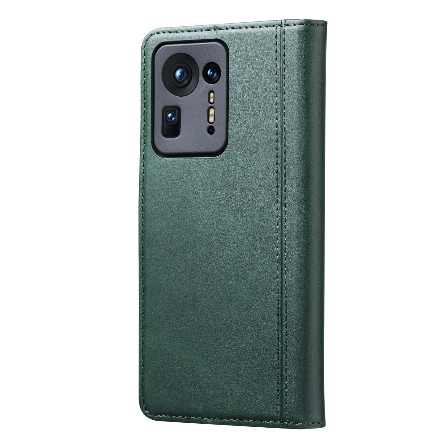 For Xiaomi Mi Mix 4 Calf Texture Double Fold Clasp Horizontal Flip Leather Case with Photo Frame & Holder & Card Slots & Wallet(Green)