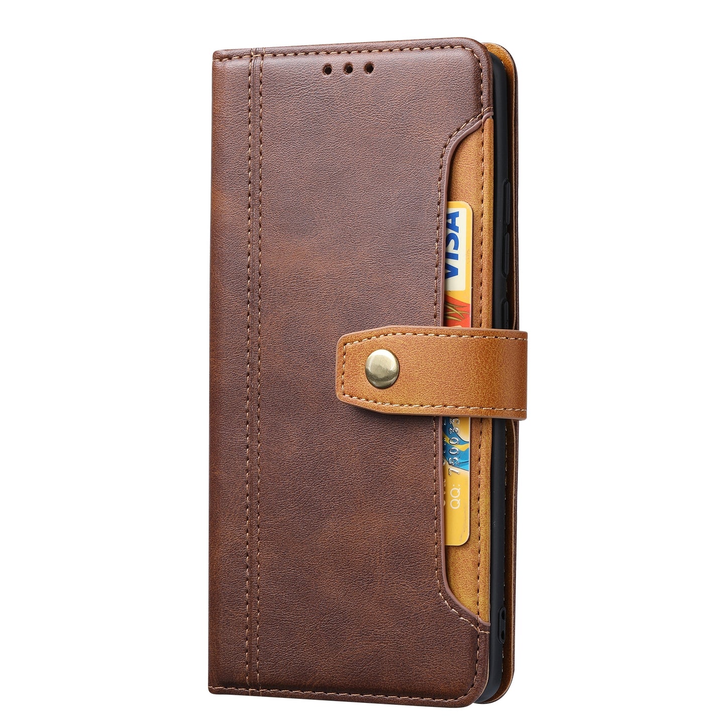 For Xiaomi Mi Mix 4 Calf Texture Double Fold Clasp Horizontal Flip Leather Case with Photo Frame & Holder & Card Slots & Wallet(Coffee)