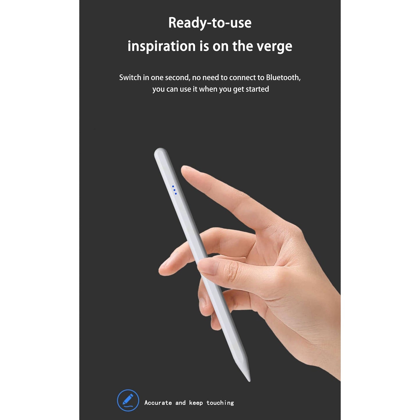 JT17 Universal Active Capacitive Pen for Mobile Phones and Tablets(White)