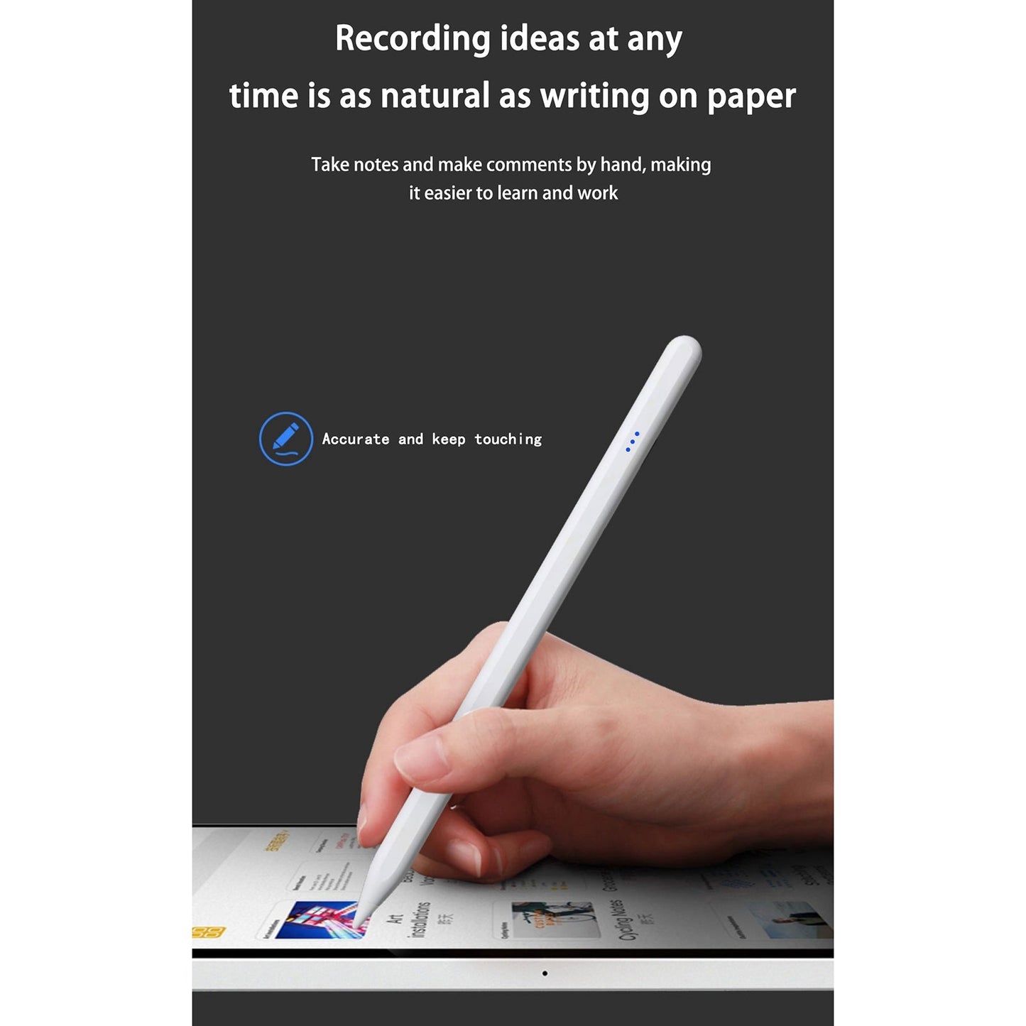 JT17 Universal Active Capacitive Pen for Mobile Phones and Tablets(White)