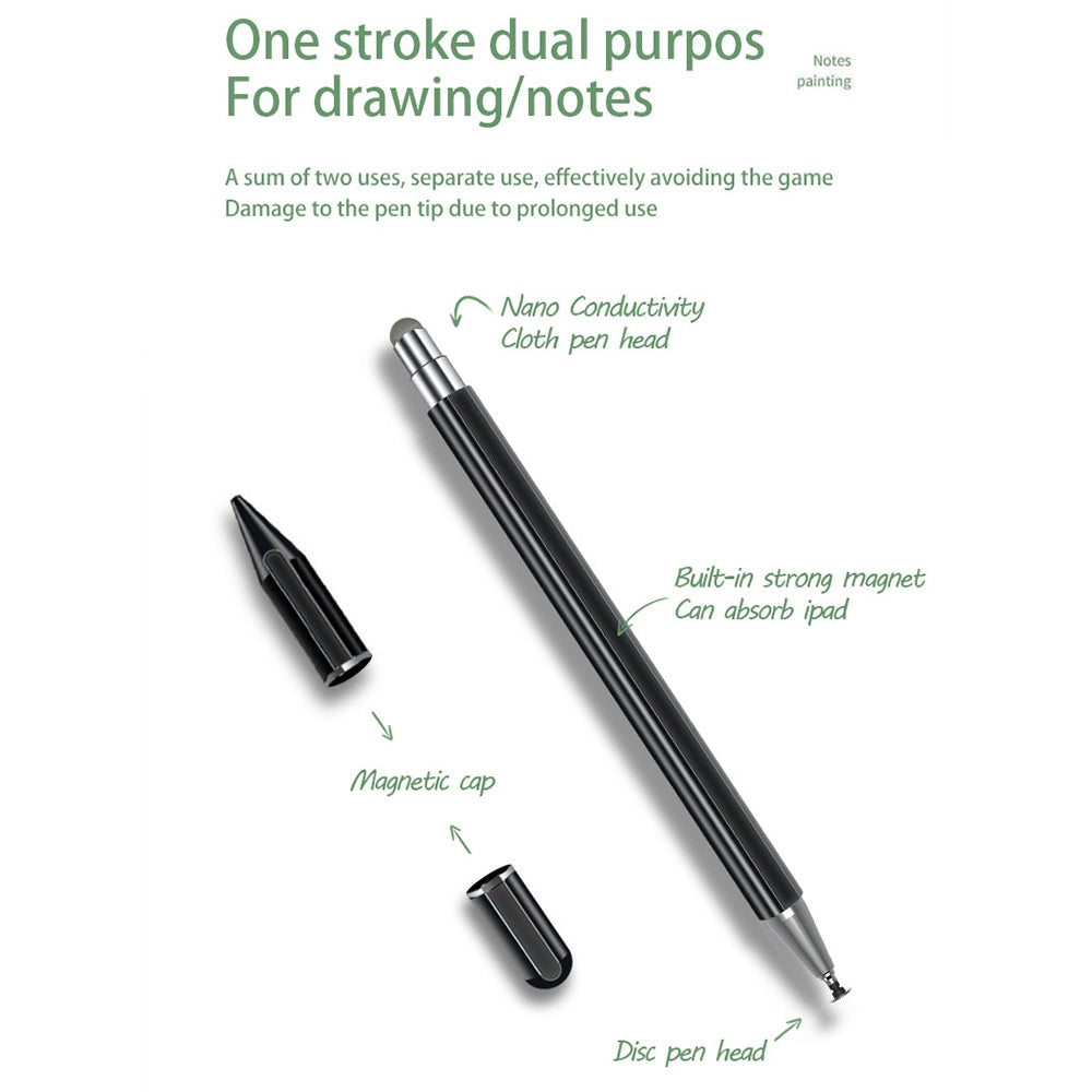 JB06 Universal Magnetic Nano Pen Tip + Disc Pen Tip Stylus Pen for Mobile Phones and Tablets(Black)