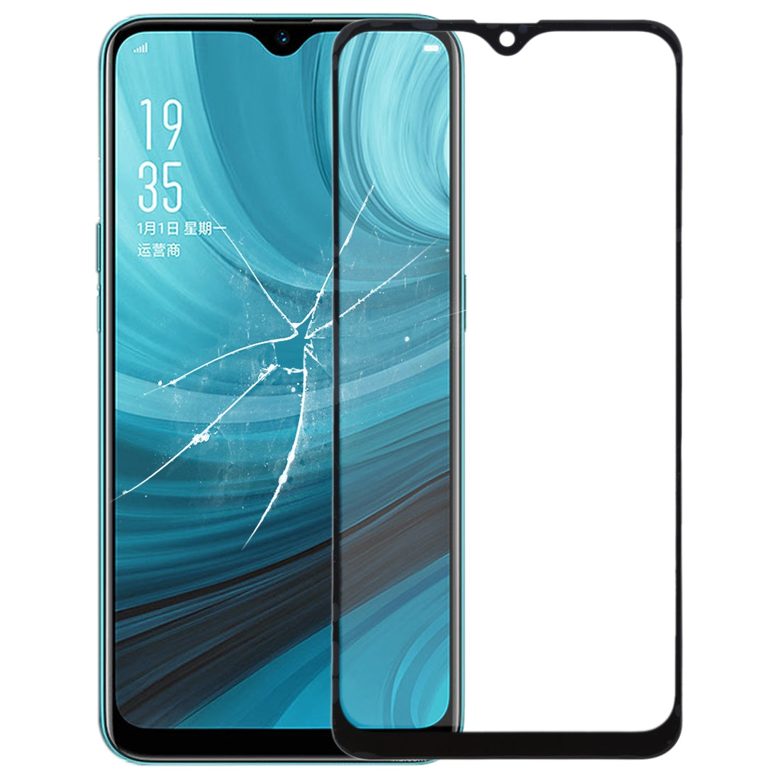 For OPPO A7 / AX7 Front Screen Outer Glass Lens with OCA Optically Clear Adhesive